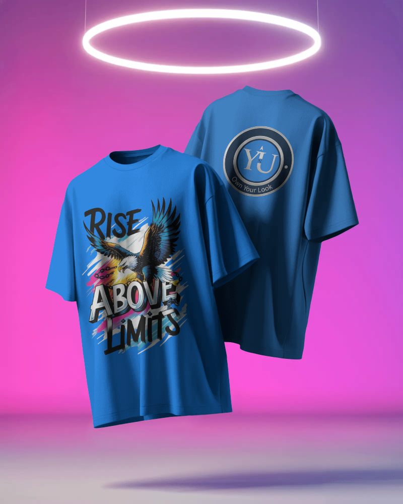 Rise Above Limits – Eagle Graphic Oversized T-Shirt | YUNO