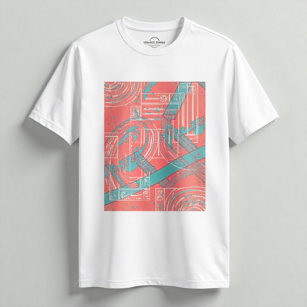 Vaporwave Abstract Graphic T-Shirt - 80s Retro Geometric Art Tee