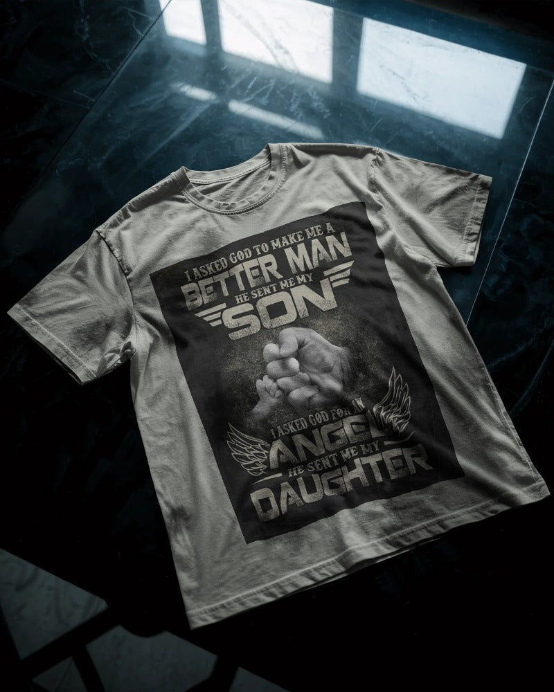 I Asked God – Son & Daughter Tribute Graphic Tee