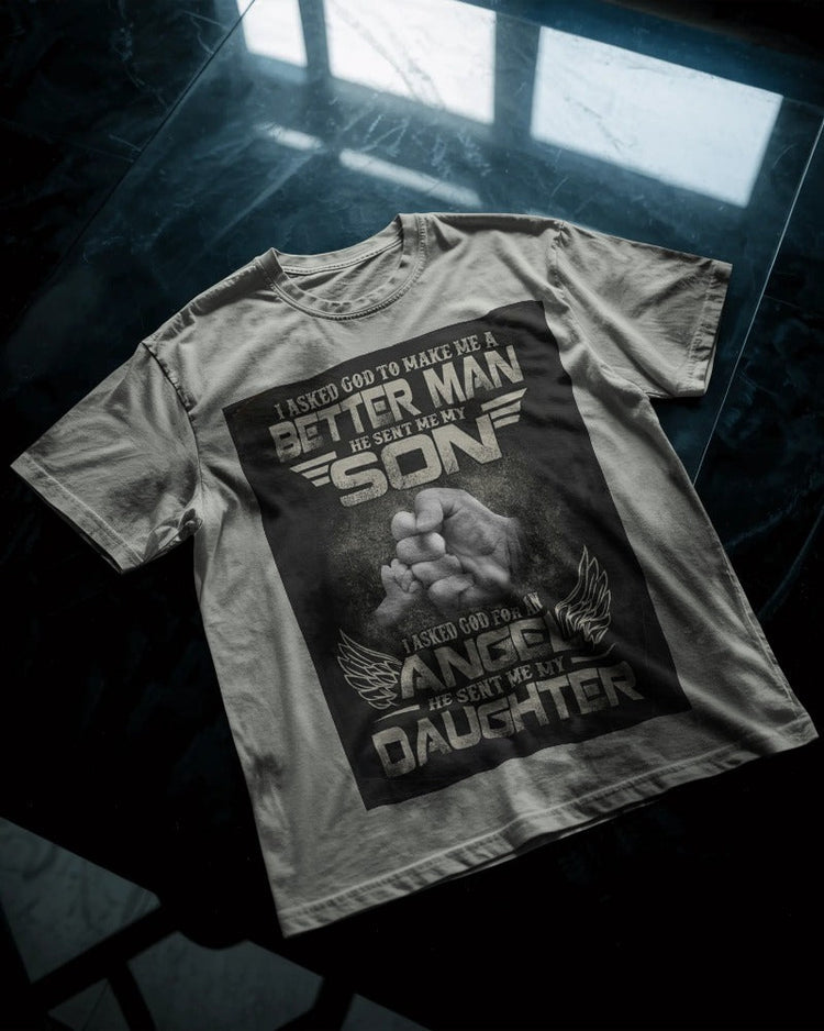 I Asked God – Son & Daughter Tribute Graphic Tee