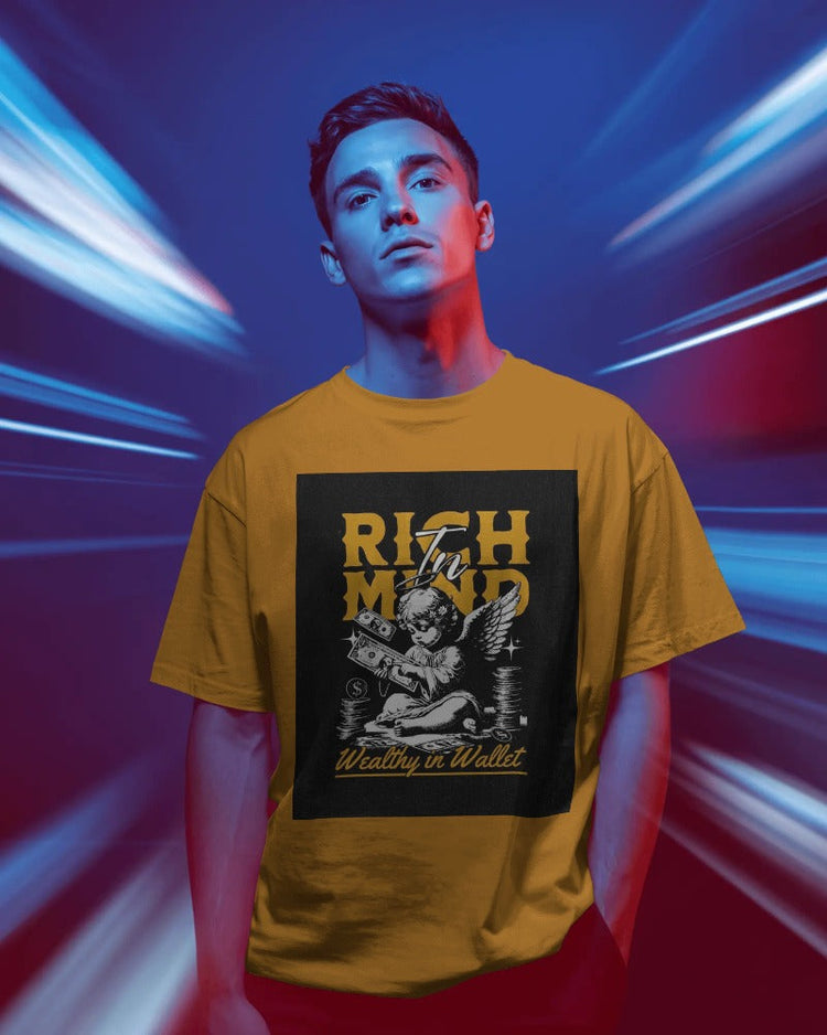 Rich in Mind – Wealthy in Wallet Premium Streetwear T-Shirt