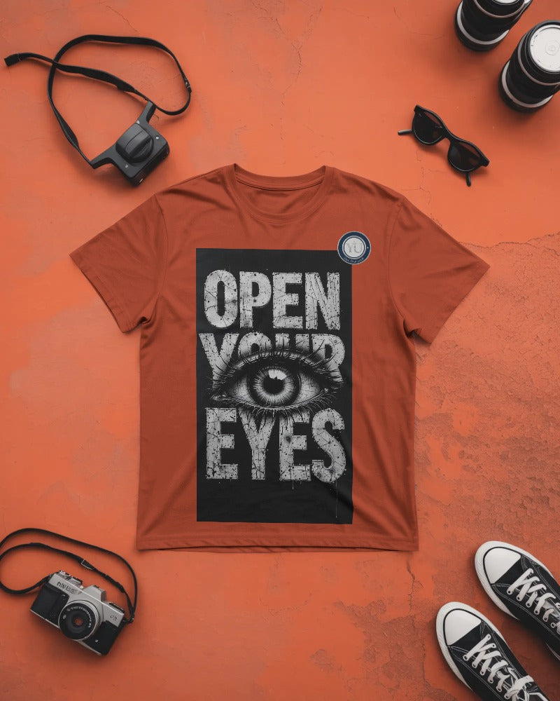 Open Your Eyes – Bold Streetwear Graphic Unisex T-Shirt