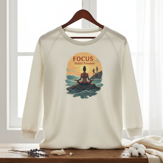 Focus Builds Freedom – Mindfulness Graphic Sweatshirt