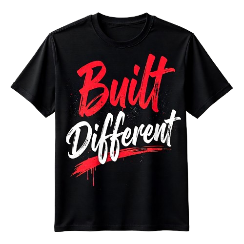 Built Different – Motivational Streetwear T-Shirt